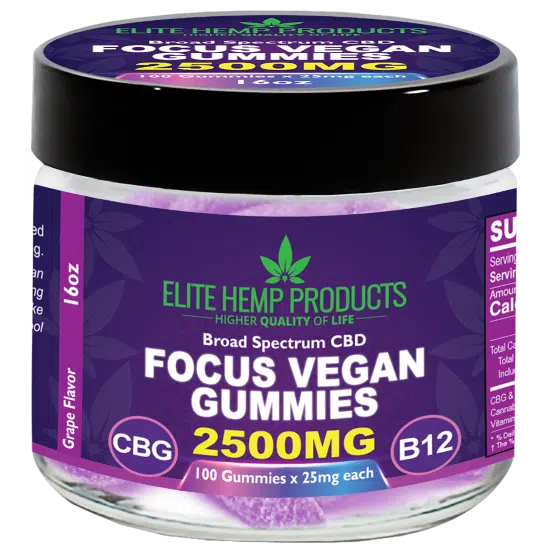 CBD Vegan Gummies 2500mg Focus