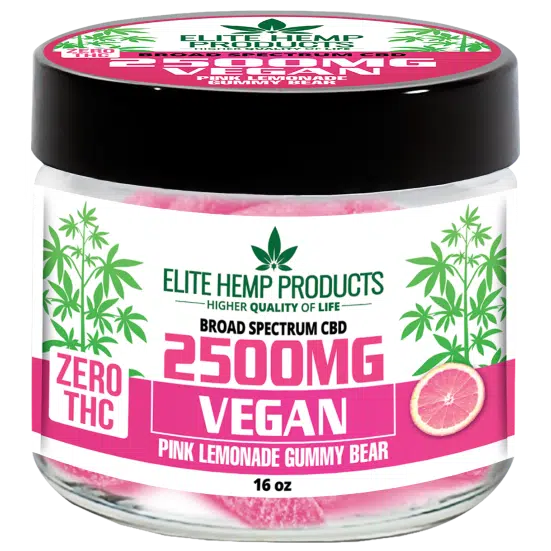 CBD Vegan Gummies 2500mg Pink Lemonade