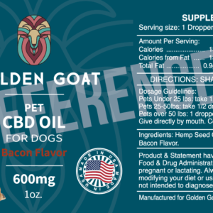 Pet CBD Oil for dogs 600mg