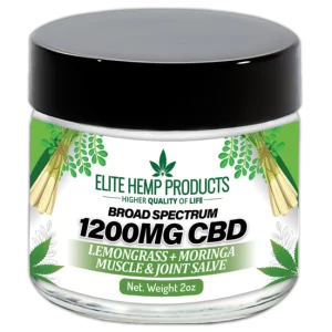 CBD Muscle & Joint Salve 1200mg Lemongrass + Moringa